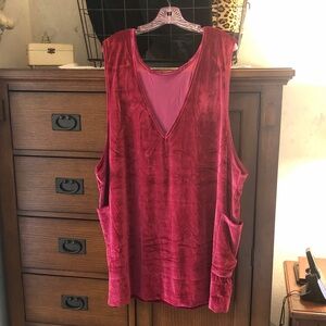 Agnes & Dora Velvet Limitless Jumper Dress in Berry pink